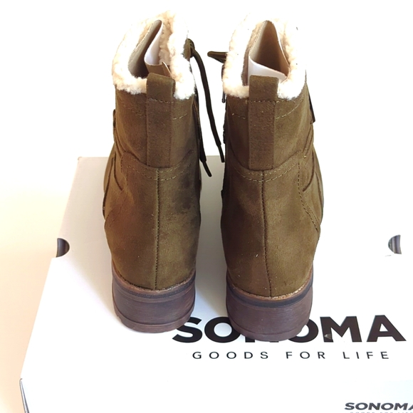 Sonoma Goods For Life Platypus Women's Sherpa-Lined Combat Boots - Picture 5 of 6